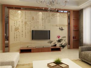 电视背景墙瓷砖装修效果图 客厅瓷砖电视背景墙设计..